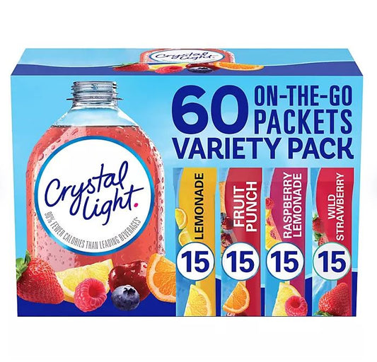 Crystal Light Powdered Drink Mix Variety Pack - 60ct.