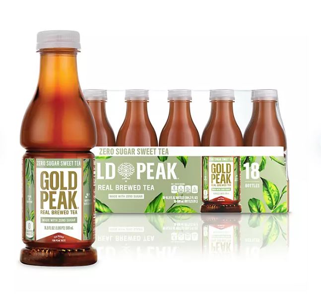 Gold Peak Tea Zero Sugar Sweet Tea ; 16.9oz. - 18pk