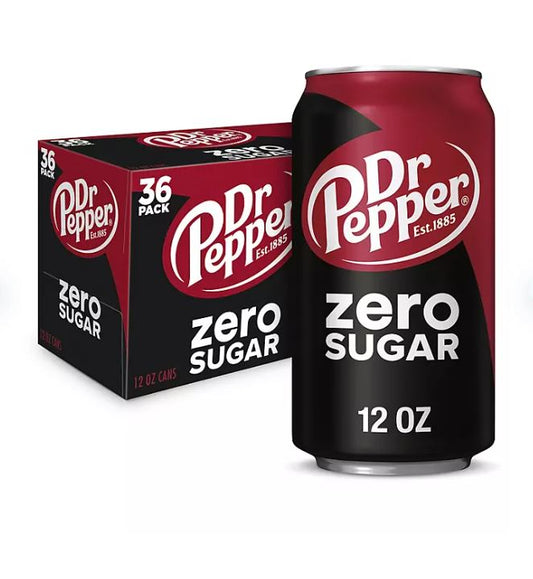 Dr Pepper Zero Sugar - 12oz ; 36pk