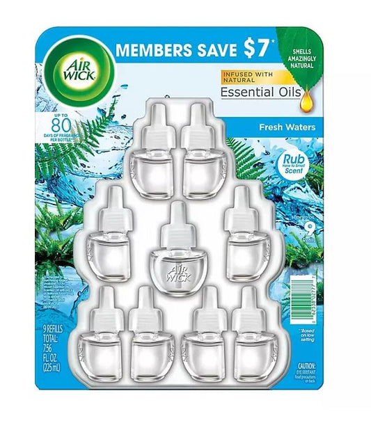 Air Wick Fresh Water Scented Oil Refills - 9ct.