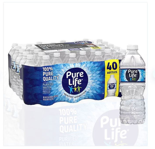 Pure Life Purified Water - 16.9 oz. ; 40 pk.