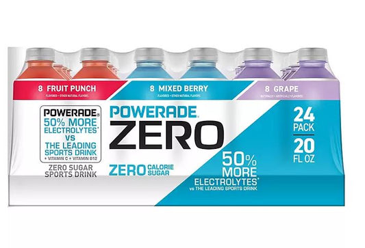 Powerade Zero Sports Drink Variety Pack - 20oz. ; 24pk
