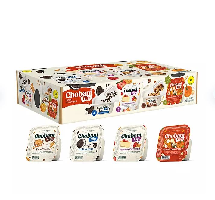 Chobani Flip Lowfat Greek Yogurt Variety Pack - 4.5oz. ; 16 ct.