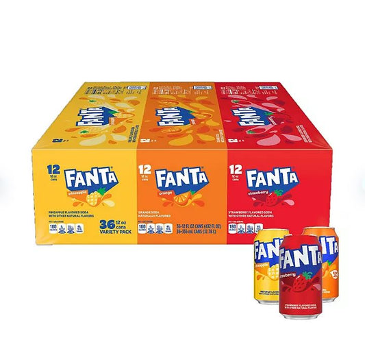 Fanta Cans Variety Pack - 12oz. ; 36 pk.