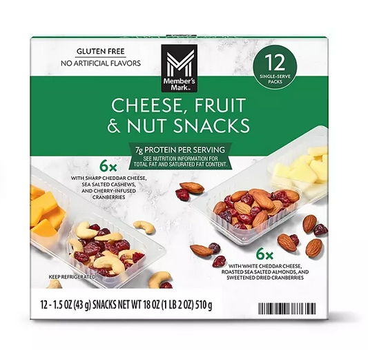 Member's Mark Cheese ,Fruit & Nut Snacks - 12pk.