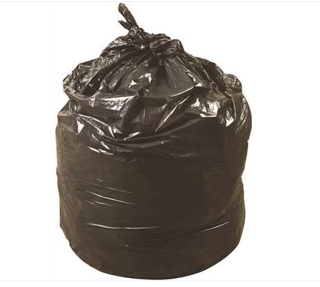 45 Gallon Black Trash Bags - 25 per Roll ;  4 Rolls per Case