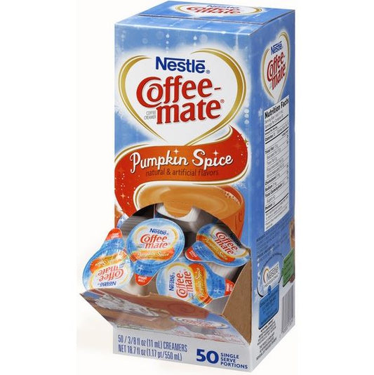 Nestle Coffee Mate -Pumpkin Spice Liquid Creamer Cups - 50 Count