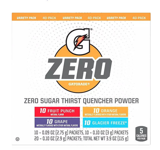 Gatorade Zero Powder Variety Pack - 40ct.