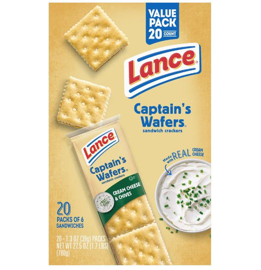 Lance Crackers Cream Cheese and Chives - 20pk