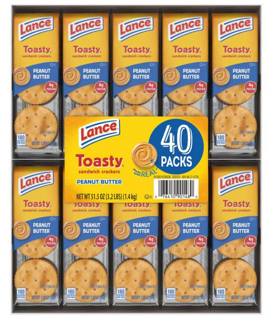 Lance Toasty Peanut Butter Crackers - 40ct