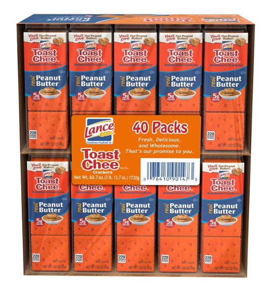 Lance ToastChee Peanut Butter Crackers - 40ct