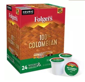 Folgers Colombian Decaf K-Cups - 24pk