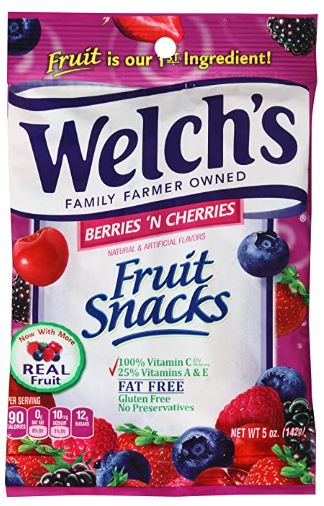 Welch's Berries and Cherries Fruit Snacks - 5oz ; 12pk