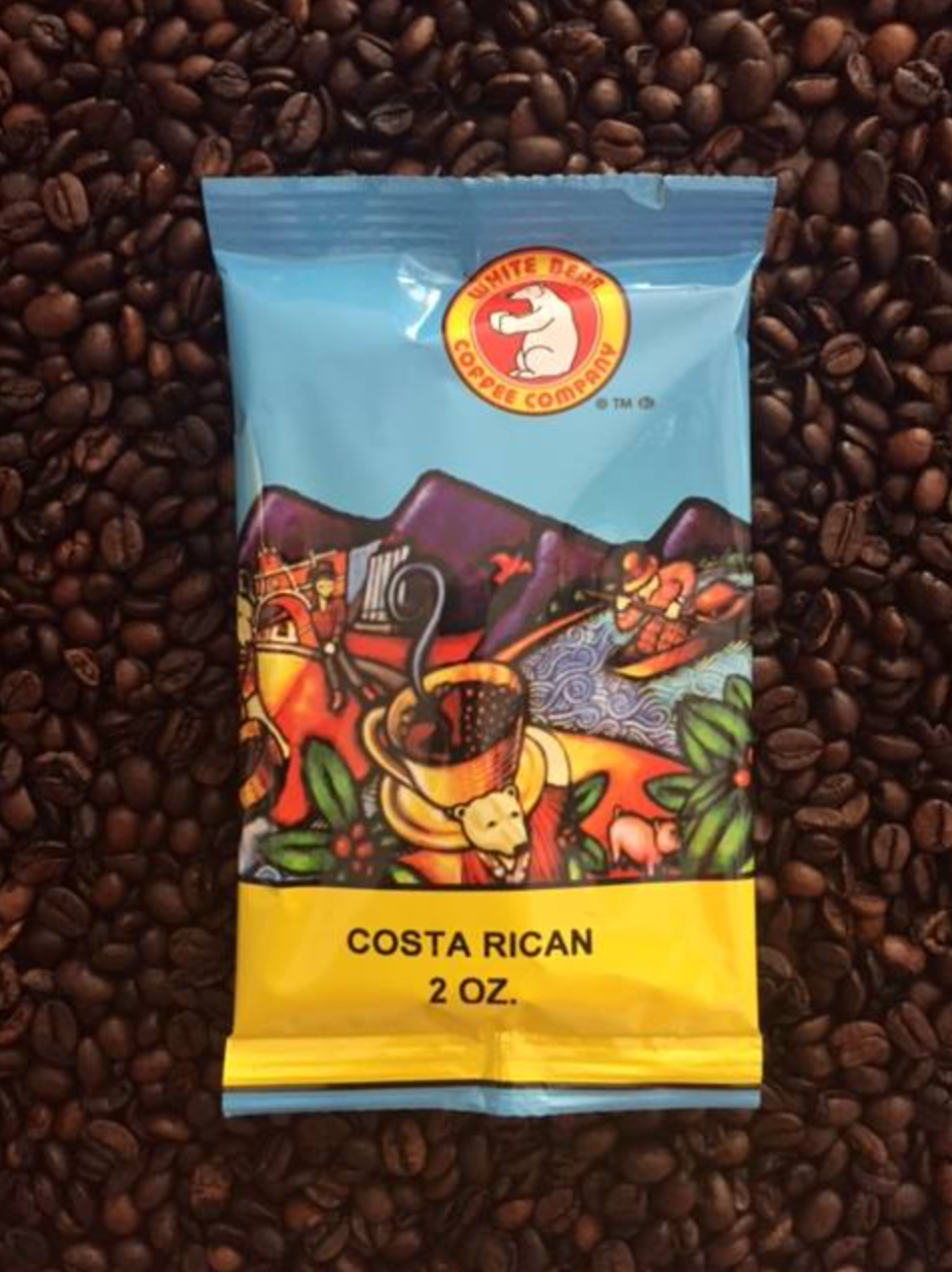 White Bear - Costa Rican Ground Coffee Portion Packs - 2 oz, 42 Count