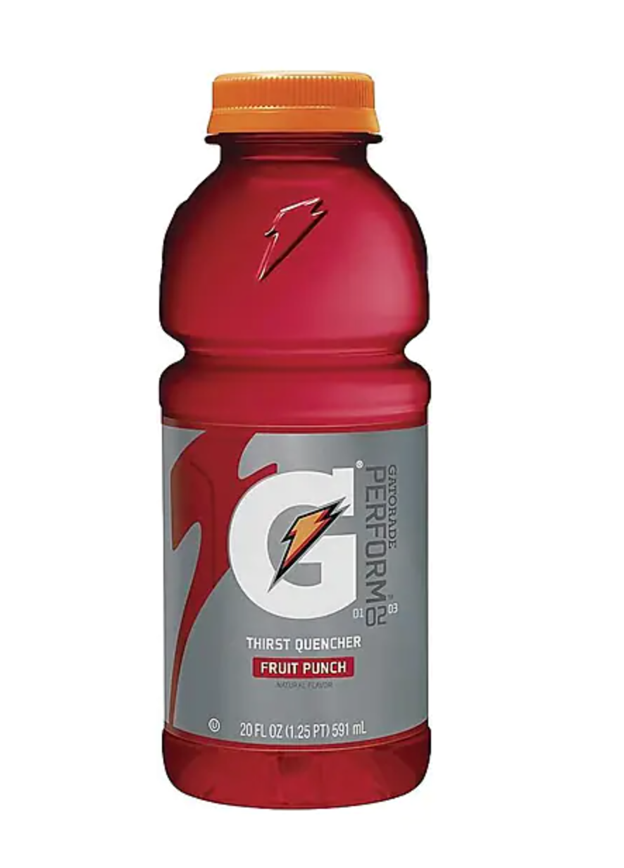 Gatorade Sports Drinks - Fruit Punch - 20oz; 24pk