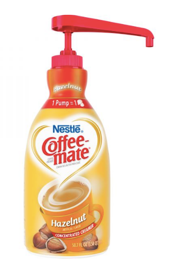 Nestle Coffee Mate - Non-Dairy Hazelnut Liquid Pump Creamer - 1.5L