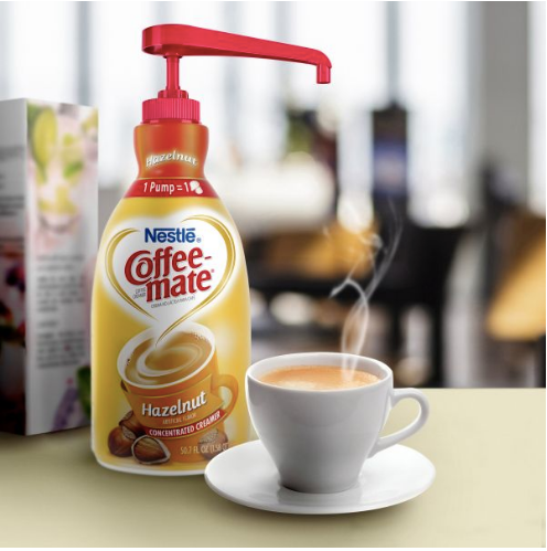 Nestle Coffee Mate - Non-Dairy Hazelnut Liquid Pump Creamer - 1.5L