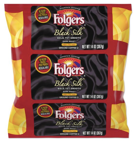 Folgers - Black Silk Ground Coffee Filter Packs - 1.4oz, 40 Count