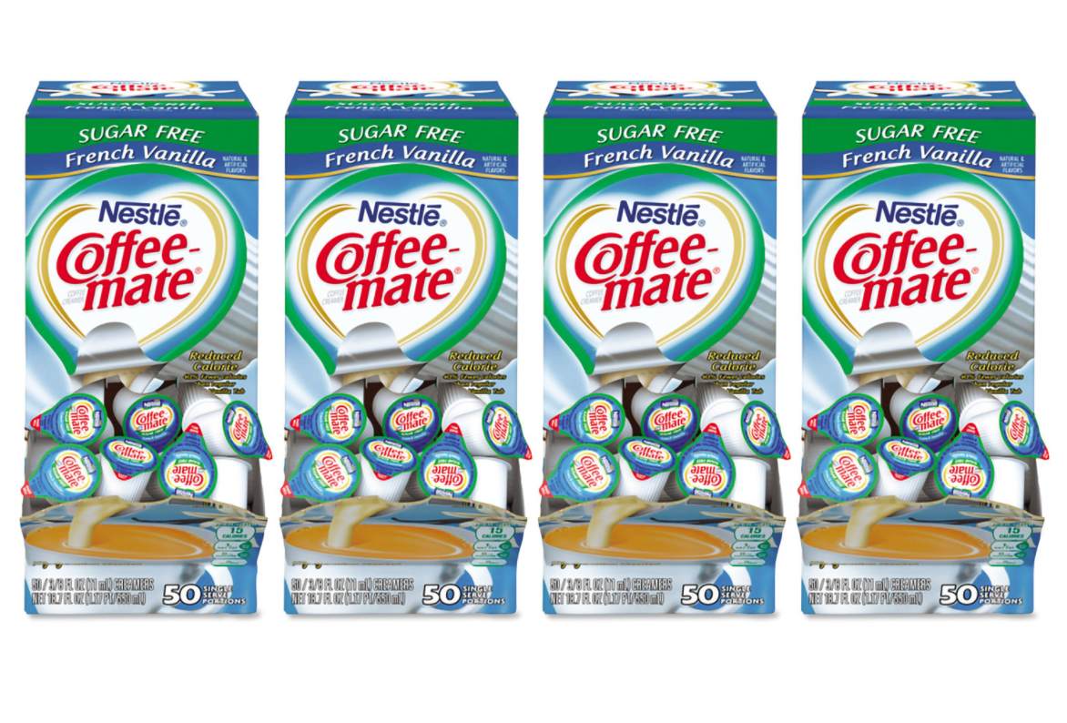 Nestle Coffee Mate - Sugar Free French Vanilla Liquid Creamer Cups- 50 Count