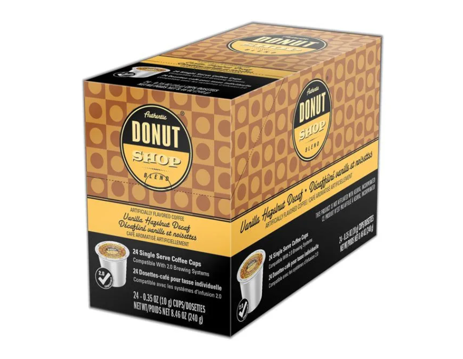 The Authentic Donut Shop - Decaf Vanilla Hazelnut - 24 Count