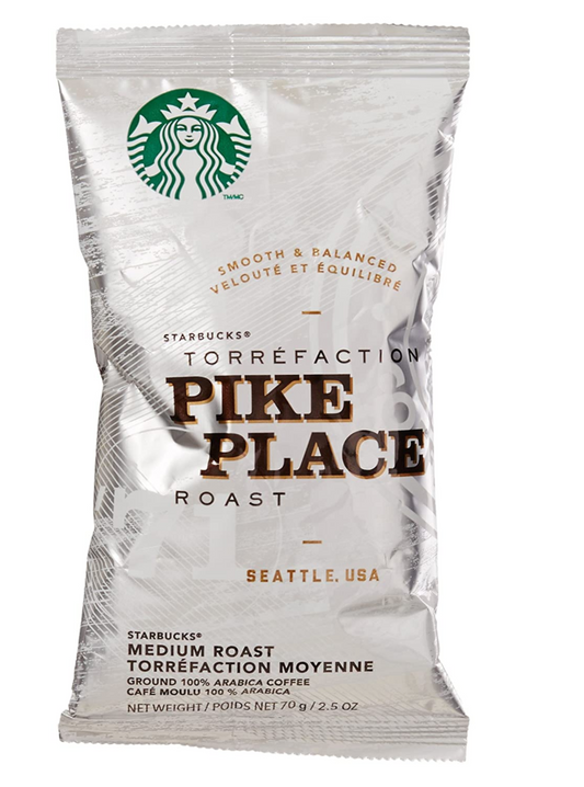 Starbucks - Ground Coffee Portion Packs - Decaf Pike Place - 2.5oz; 18 Count