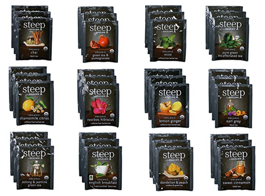 Steep - Organic Tea Bags - 20 Count ** Multiple Flavors Available **