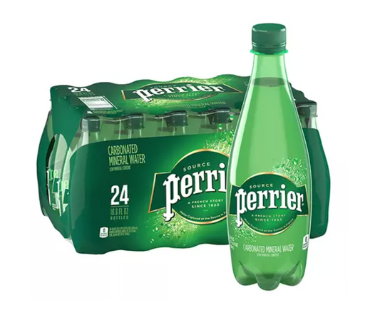 Perrier Sparkling Water Plastic Bottles - 24pk
