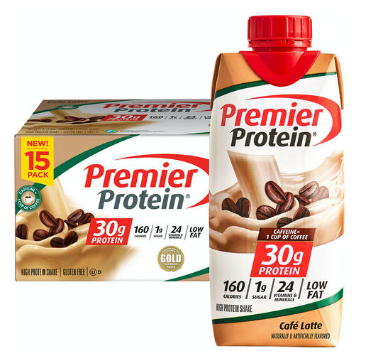 Premier Protein Shake - Caffe Latte - 15pk