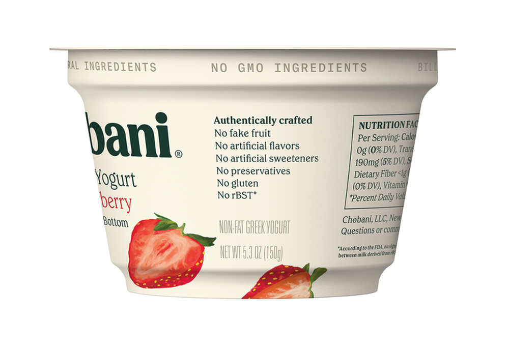 Chobani Strawberry Non-Fat Greek Yogurt - 12pk