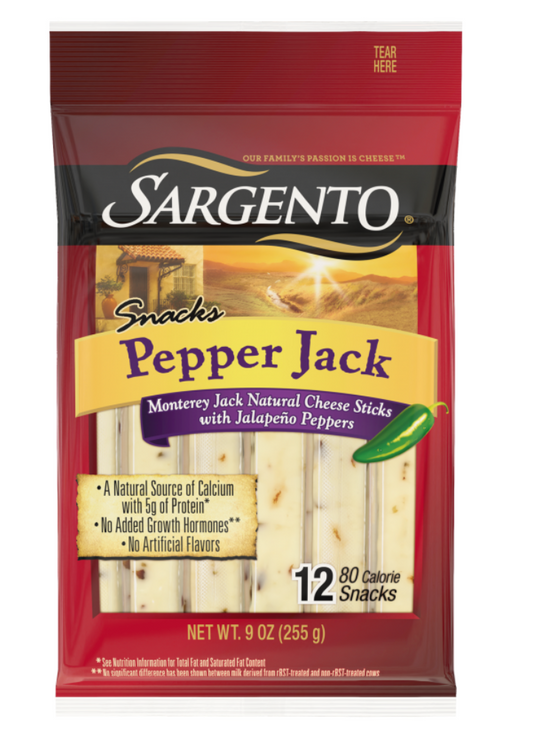 Sargento Pepperjack Cheese Sticks - 24pk
