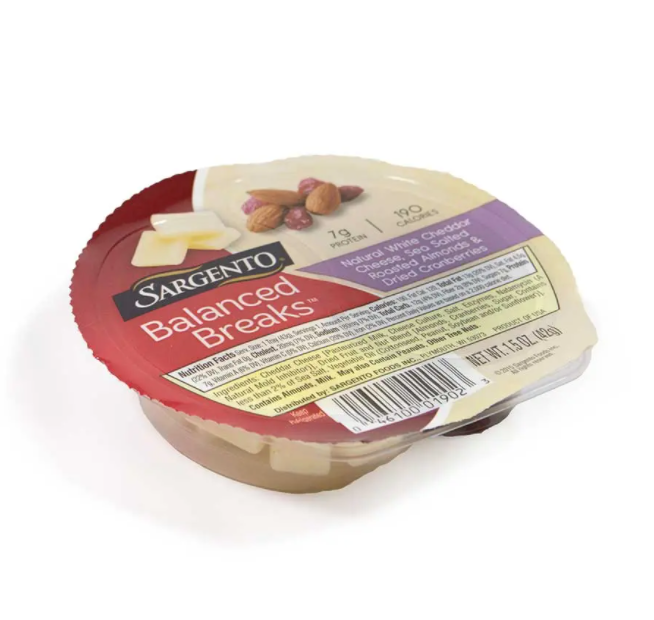 Sargento Balanced Breaks - White Cheddar, Almonds & Cranberries - 12pk