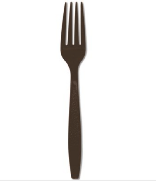 Berkley Black Heavy Weight Plastic Forks - 1000 Count