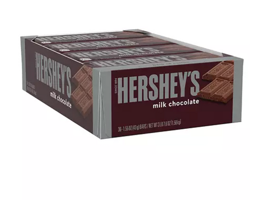 Hershey's Milk Chocolate Bars - 36pk