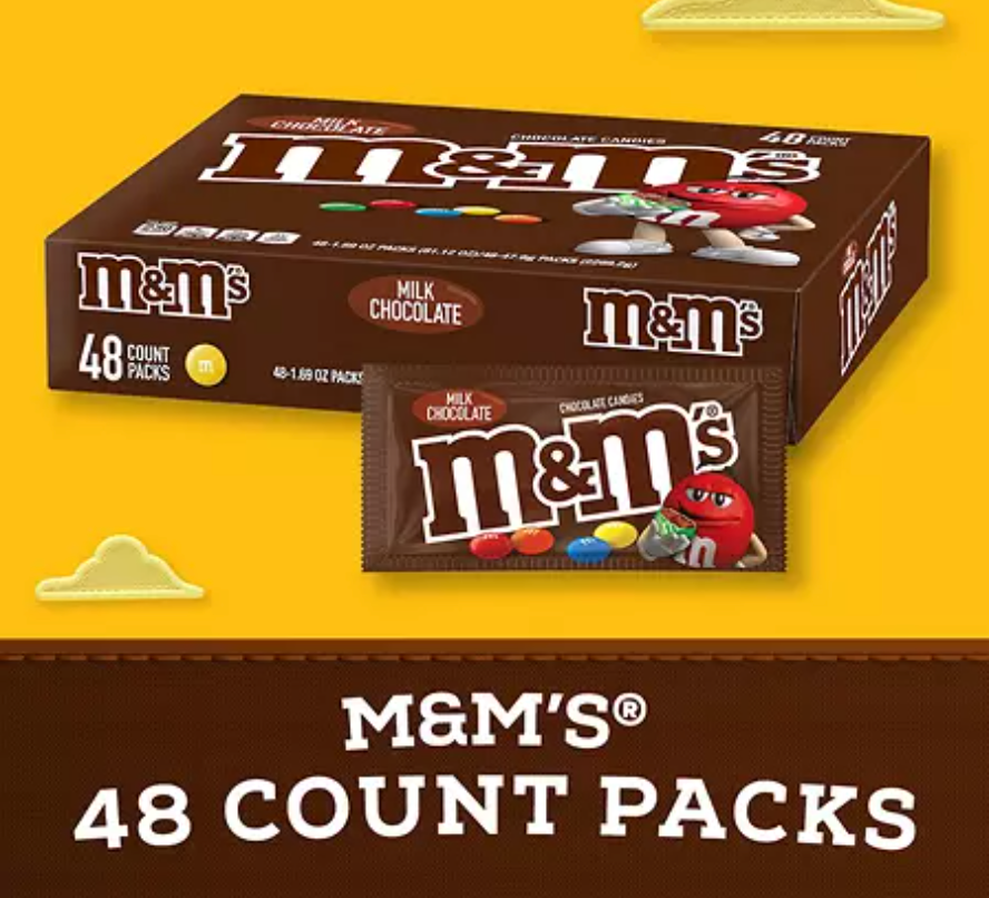M&M's Milk Chocolate Candies - 48pk