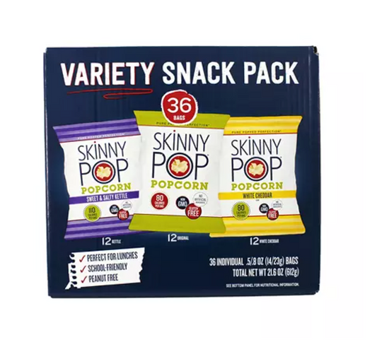 SkinnyPop Popcorn Variety Pack - 36pk.