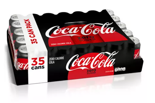Coca Cola Zero Sugar Soda Cans - 12oz; 35pk