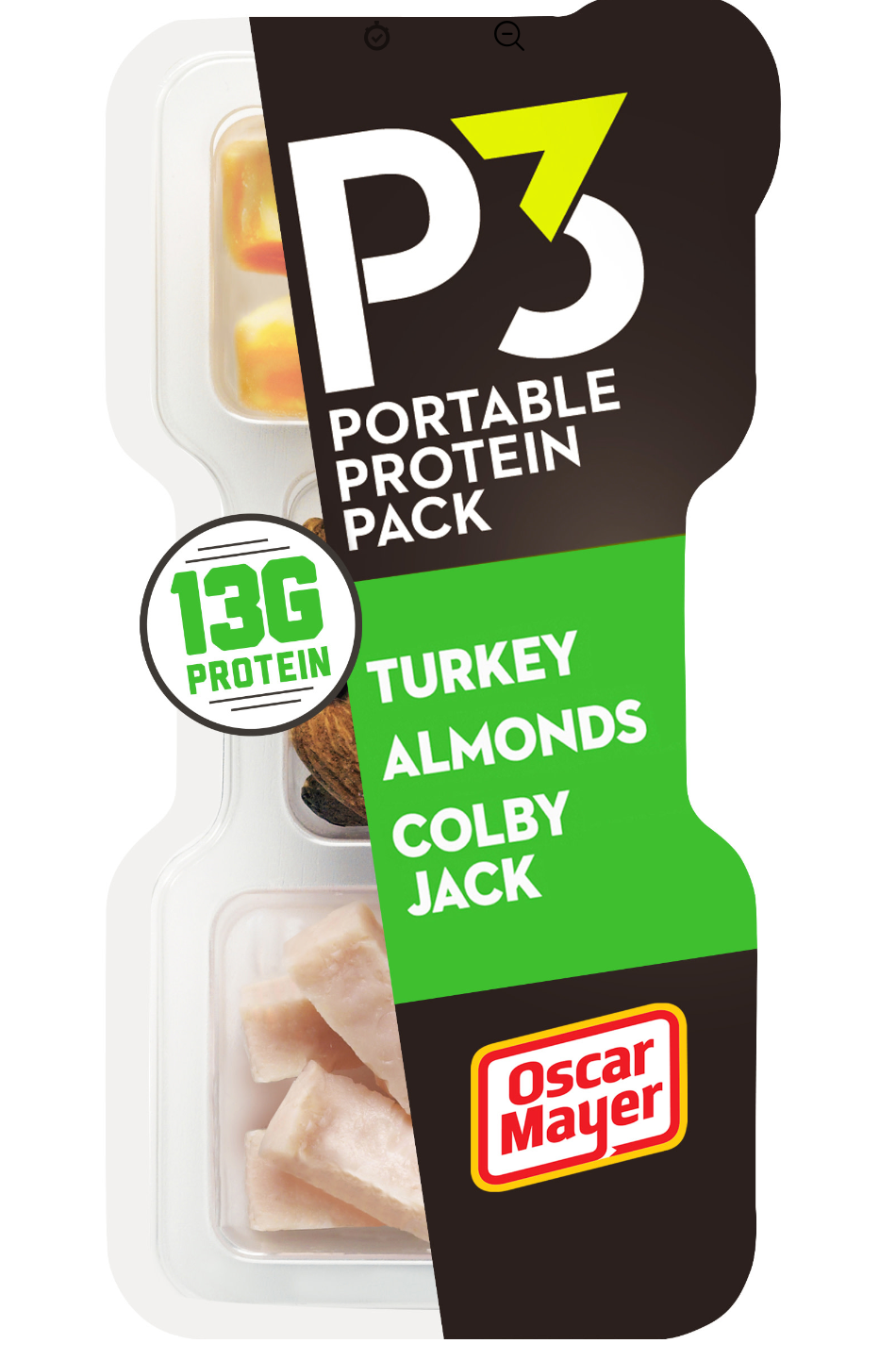 P3 Protein Pack - Turkey, Almonds & Colby Jack - 10pk