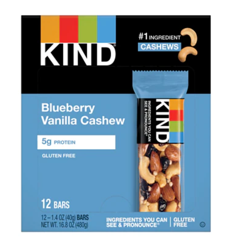 Kind Bar - Blueberry Vanilla Cashew - 12ct