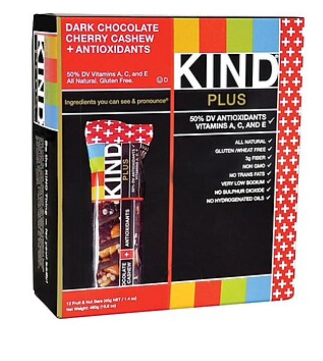 Kind Bar - Dark Chocolate Cherry and Cashews + Antioxidants - 12ct