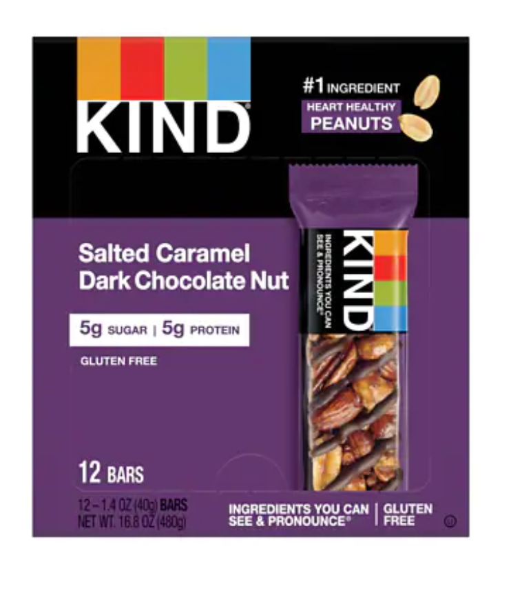 Kind Bar - Salted Caramel & Dark Chocolate  - 12ct