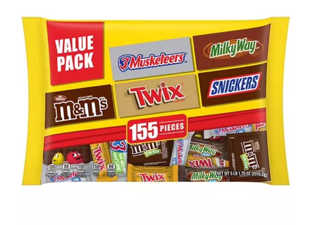 M&M'S and More Chocolate Fun Size Candy Bulk Assorted Mix - 155ct