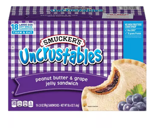 Smuckers Uncrustables - PB & Concord Grape Jelly - 10ct