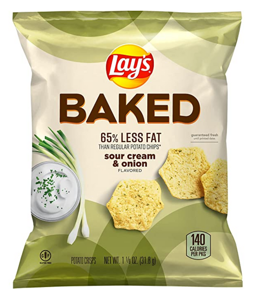 Lay's Baked Sour Cream & Onion Chips LSS - 64pk