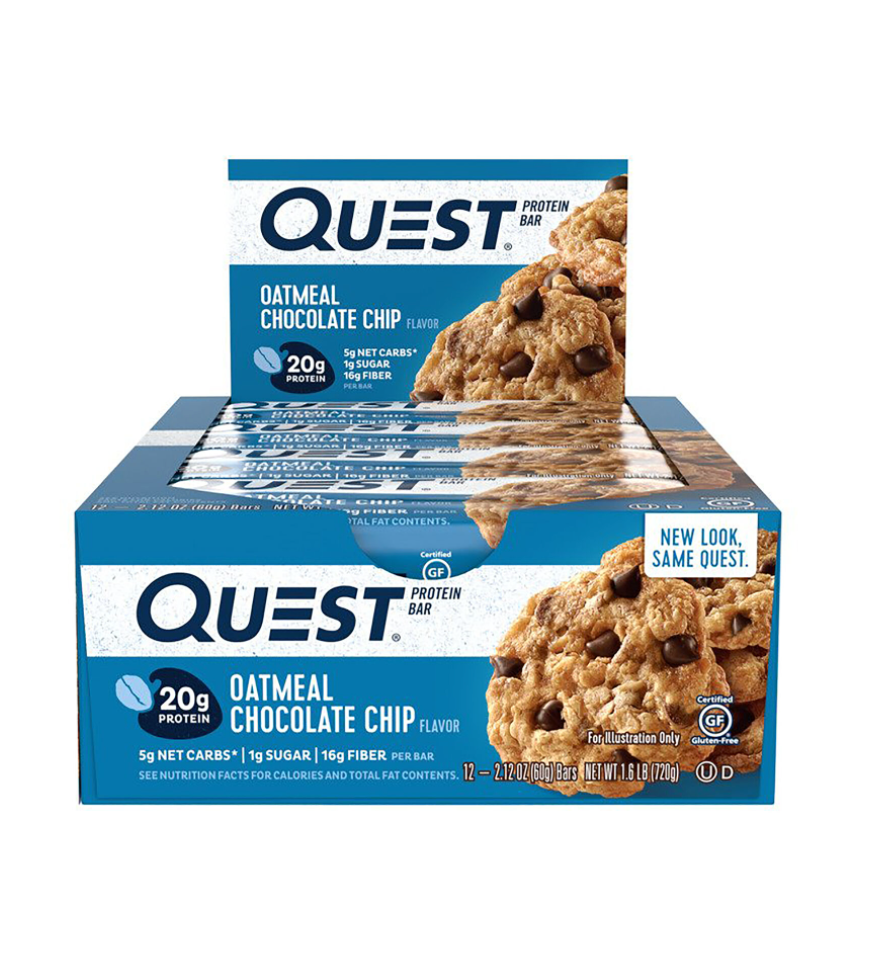 Quest Protein Bars - Oatmeal Chocolate Chip - 12ct