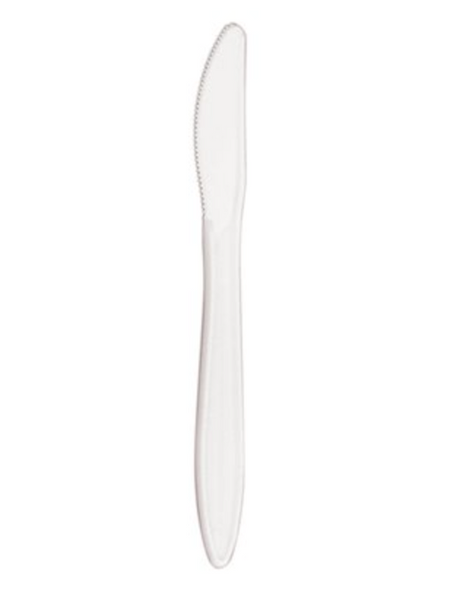 Medium-Weight White Bulk Knife (1000/Case)