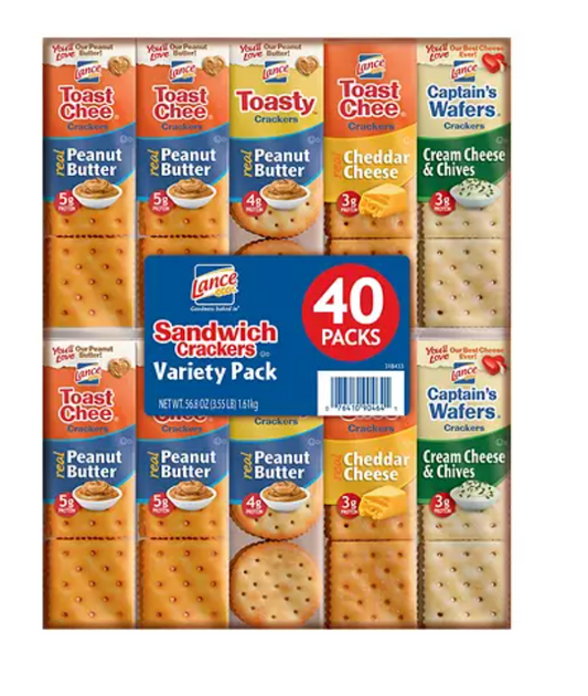Lance Sandwich Crackers Variety Pack - 40ct