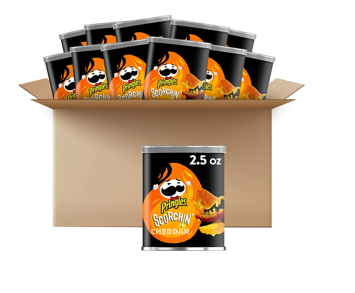 Pringles Grab & Go - Scorchin' Cheddar - 12ct