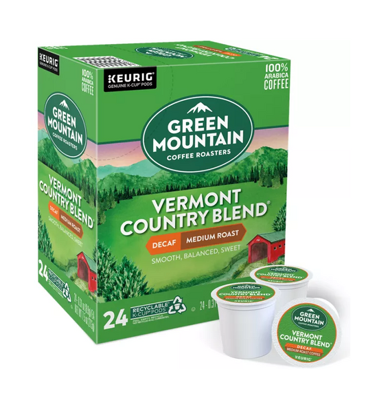 Green Mountain Vermont Country Decaf K-Cup - 24ct