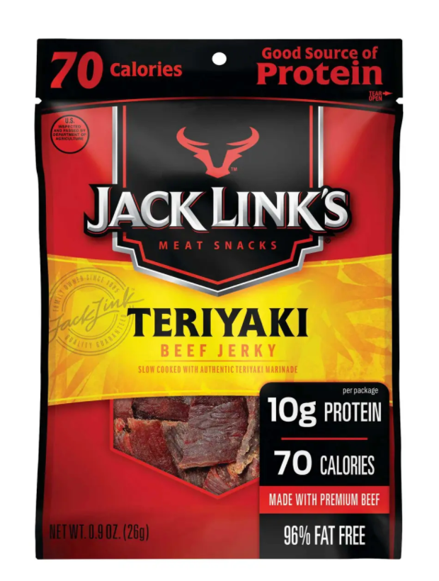 Jack Links Beef Jerky 70 Calorie Pack - Teriyaki - 48ct