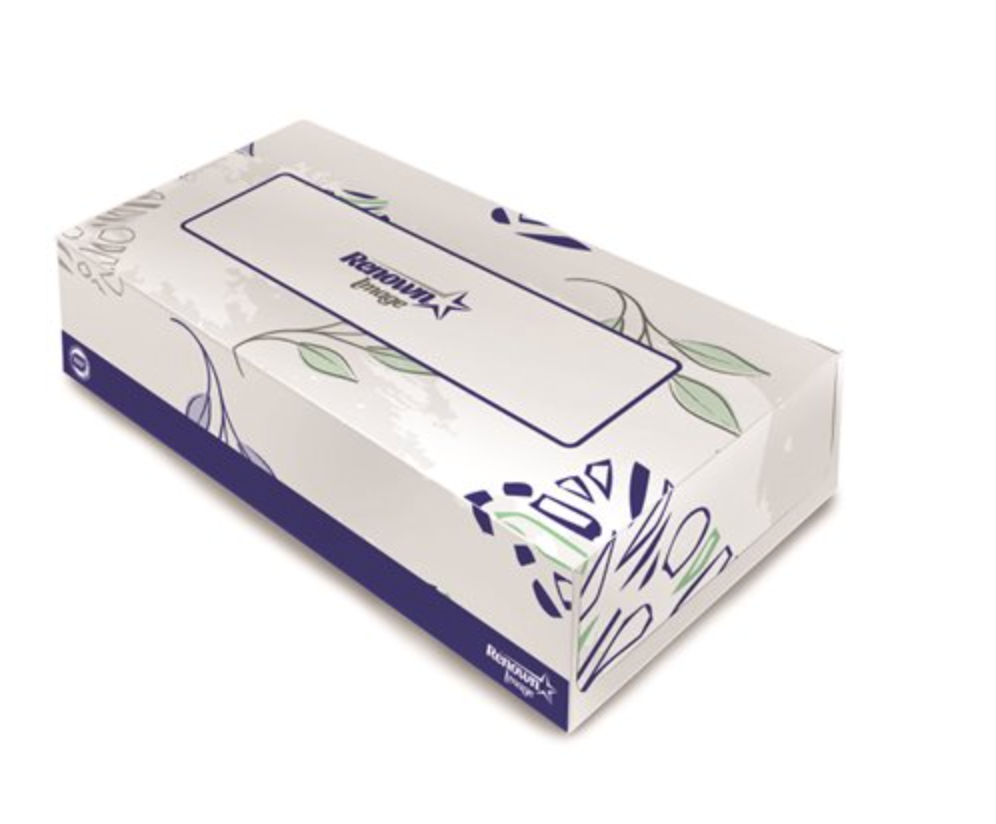 Renown Premium 2-Ply Flat Box Facial Tissue